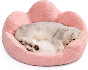Plush Paw-Shaped Cat Bed – Soft Cozy Pet Sofa for Cats & Small Dogs