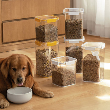 Airtight Stackable Pet Food Storage Containers – BPA-Free Dry Food Bins with Scoop