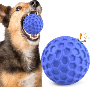 Durable Squeaky Ball Dog Toy – Interactive Bouncy Chew Ball for Medium & Large Dogs