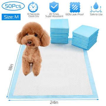 Super Absorbent Puppy Training Pads – 50 Pack, Leak-Proof & Quick-Dry