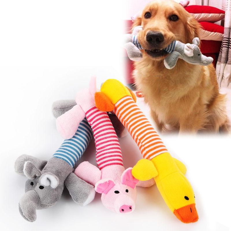 Stuffed Animal Dog Squeaky Toys – Soft Plush Crinkle Chew Toys for Small to Medium Dogs