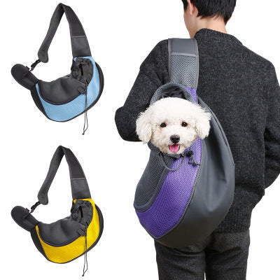 Breathable Mesh Pet Sling Carrier – Hands-Free Dog & Cat Shoulder Bag for Travel, Hiking & Daily Walks
