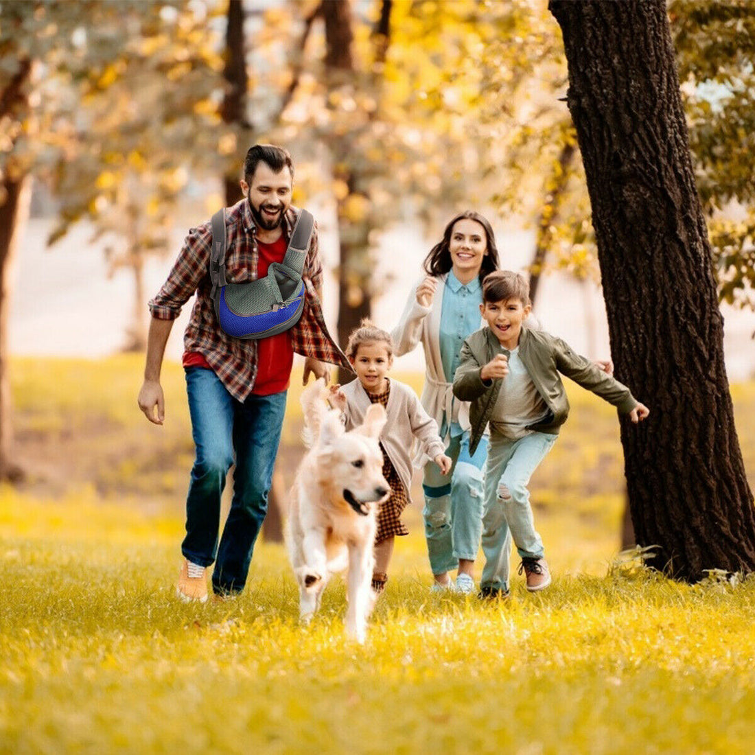 Hands-Free Mesh Pet Sling Carrier for Small Dogs & Cats – Breathable Shoulder Bag for Travel