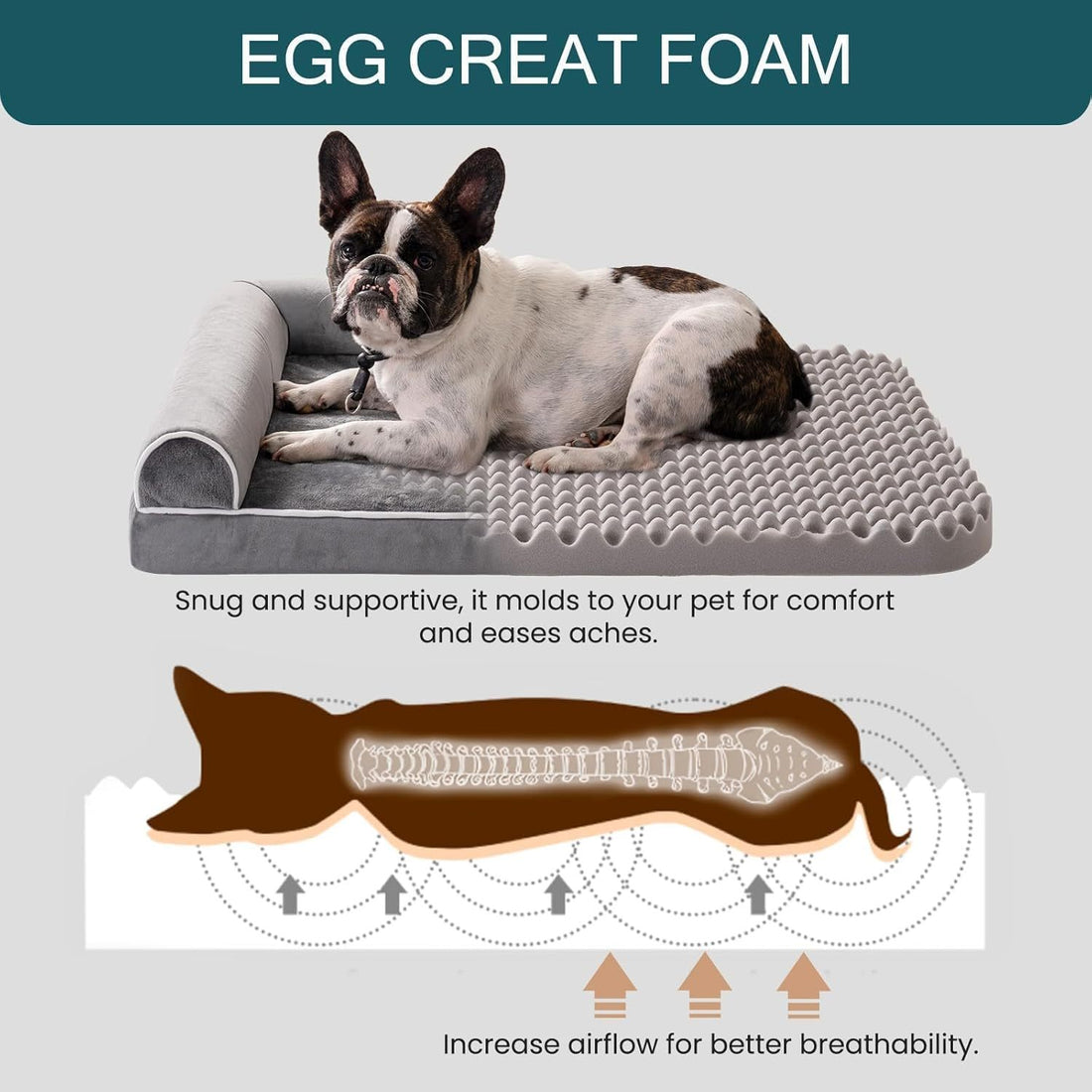 Luxury Orthopedic Dog Bed with Bolsters – Memory Foam Sofa Bed