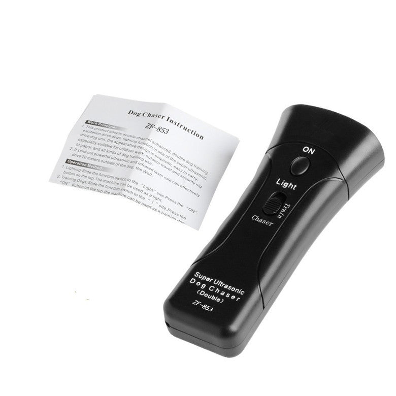 Ultrasonic Dog Repeller & Trainer – 3-in-1 Anti-Bark Device with LED Flashlight