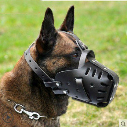 Heavy-Duty Dog Muzzle for Large Breeds – Adjustable Breathable Basket Design