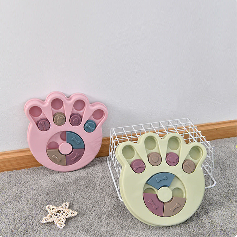 Interactive Paw-Shaped Cat Puzzle Feeder – Slow Feeding Toy for Cats & Small Dogs