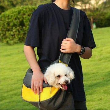Breathable Mesh Pet Sling Carrier – Hands-Free Crossbody Bag for Small Dogs & Cats