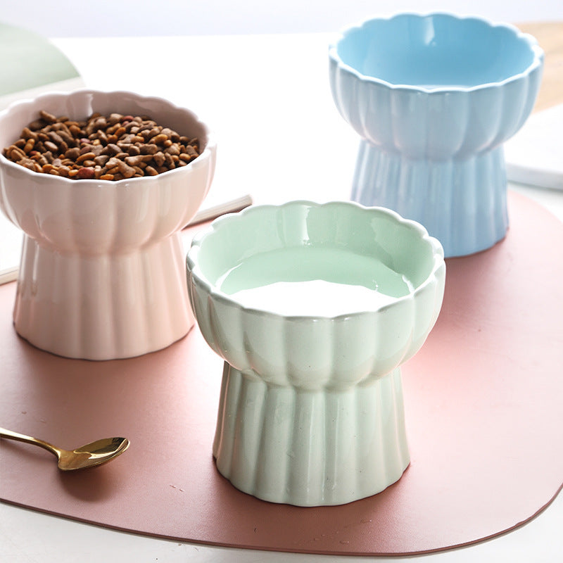 Elevated Ceramic Cat Bowls – Stylish Raised Pet Dishes for Food & Water
