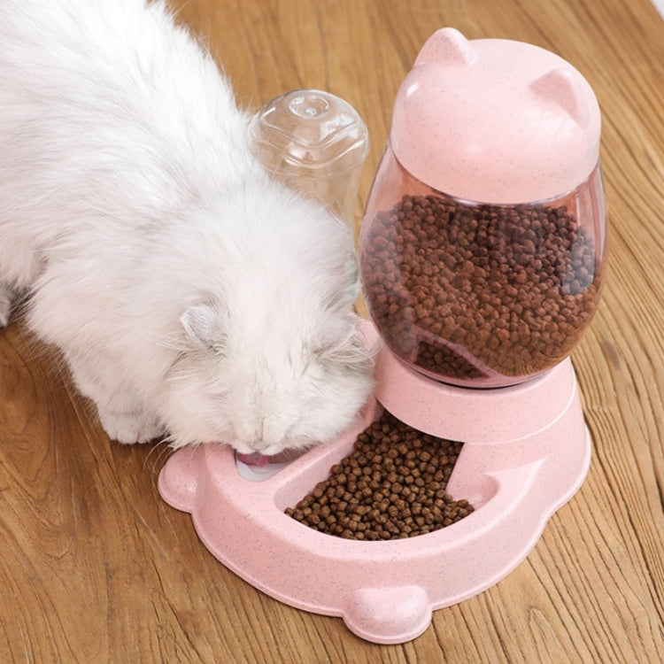 Automatic Cat Feeder with Large Capacity & Cute Pink Design