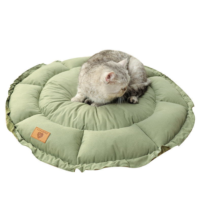 Soft Round Cat Bed Cushion – Cozy Sleeping Mat for Cats & Small Pets
