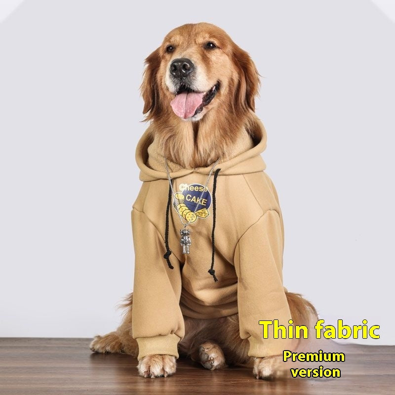 Trendy Cheesecake Hoodie for Dogs – Soft & Stylish Sweatshirt for Large Breeds