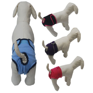 Reusable Dog Diapers for Female Dogs – Washable Pet Panties with Tail Hole