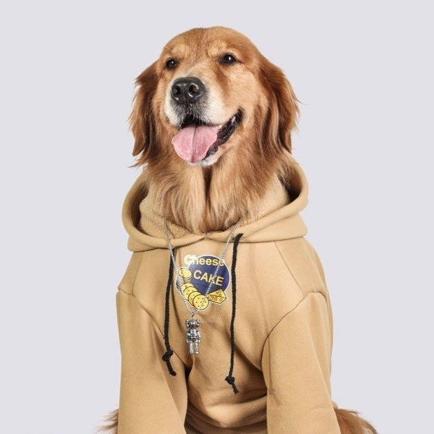 Trendy Cheesecake Hoodie for Dogs – Soft & Stylish Sweatshirt for Large Breeds