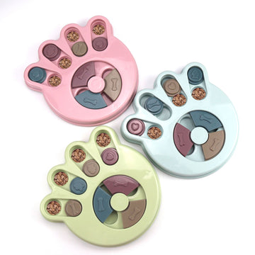 Interactive Paw-Shaped Cat Puzzle Feeder – Slow Feeding Toy for Cats & Small Dogs