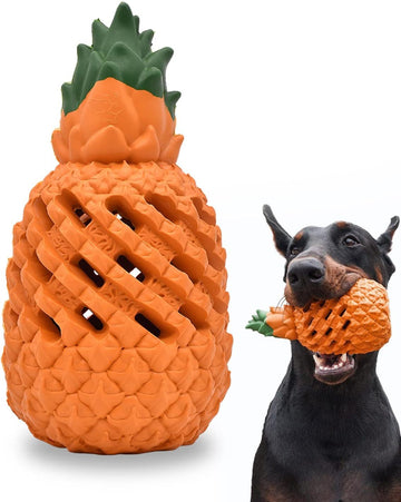 Tough Pineapple Dog Chew Toy – Durable Treat Dispenser for Aggressive Chewers
