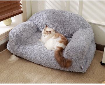 Fluffy Pet Sofa Bed – Plush Couch for Cats & Small Dogs