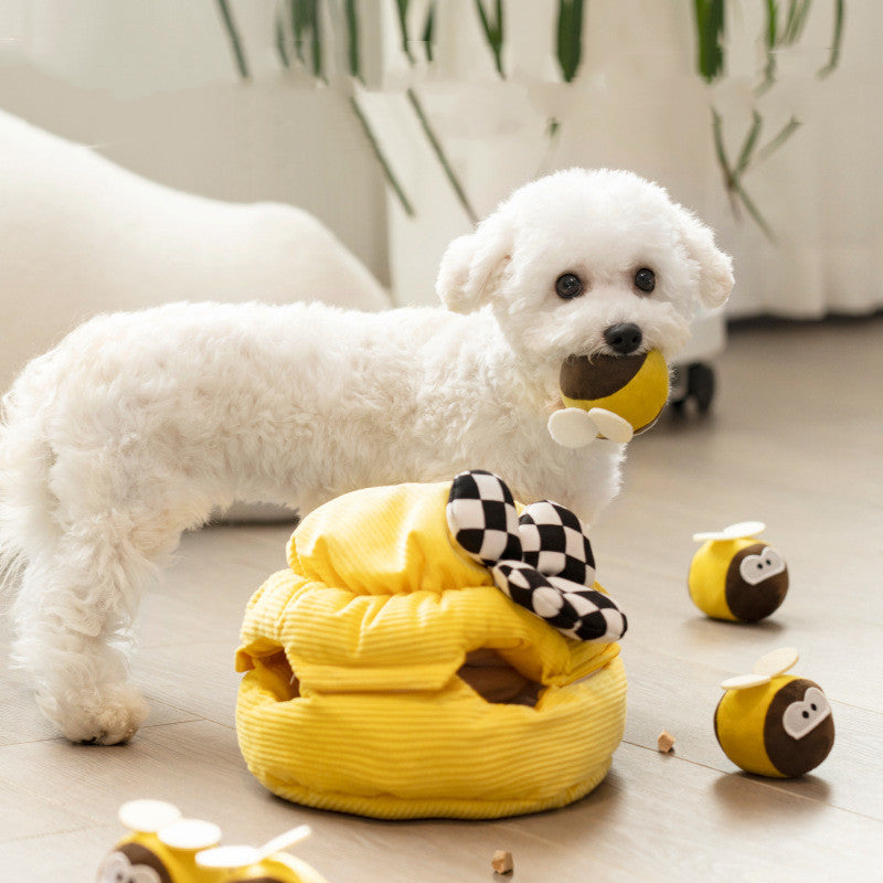Interactive Hide & Seek Bee Dog Toy – Plush Enrichment Puzzle